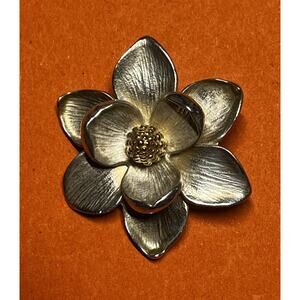 James Avery Retired 14k Gold And Silver Magnolia Blossom Flower Pendant